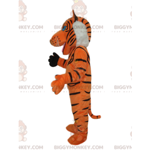 Tiger BIGGYMONKEY™ Mascot Costume with White Mane -