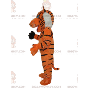 Tijger BIGGYMONKEY™ mascottekostuum met witte manen -