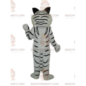 Traje de mascote BIGGYMONKEY™ Tigre Branco com Lindos Olhos