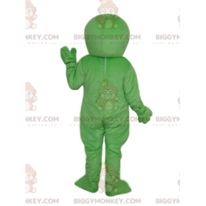 BIGGYMONKEY™ μασκότ στολή Πράσινη εξωγήινη με μαύρα μάτια -