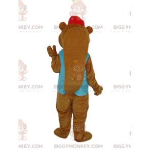 Disfraz de mascota Brown Beaver BIGGYMONKEY™ con chaqueta y