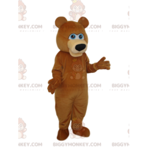 Traje de mascote BIGGYMONKEY™ Urso pardo com lindo focinho