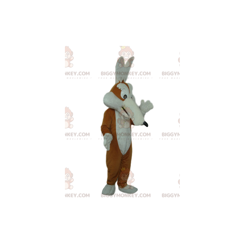 Costume de mascotte BIGGYMONKEY™ de Vil Coyote, de Looney Tunes Costume de mascotte BIGGYMONKEY™ de Vil Coyote, de Looney Tunes