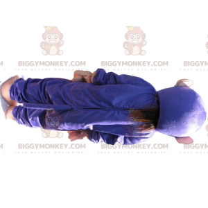 Kostým maskota fialové a hnědé opice BIGGYMONKEY™. kostým opice