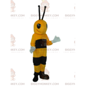 Costume de mascotte BIGGYMONKEY™ d'abeille noir et jaune très