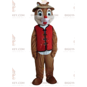 Kleines Eichhörnchen BIGGYMONKEY™ Maskottchenkostüm mit roter