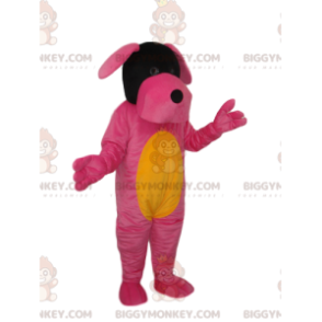 Fuchsia en gele hond BIGGYMONKEY™ mascottekostuum - Hondenmascottes - BIGGYMONKEY_014276 - BiggyMonkey.com