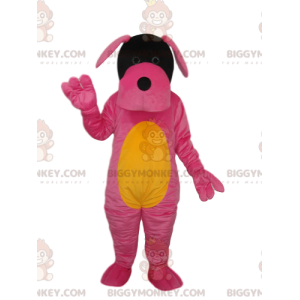 Disfraz de mascota BIGGYMONKEY™ de perro fucsia y amarillo -