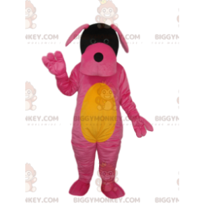 Disfraz de mascota BIGGYMONKEY™ de perro fucsia y amarillo -
