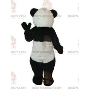 Sort og hvid Panda BIGGYMONKEY™ maskotkostume. panda kostume -