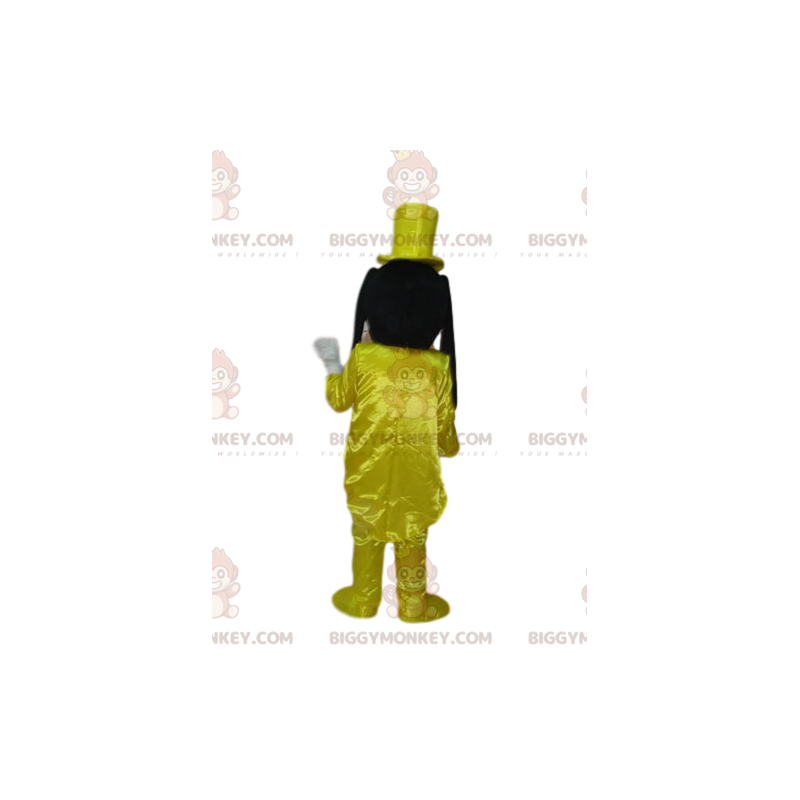 Goofy BIGGYMONKEY™ Mascot Costume with Glittery Yellow Costume
