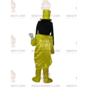 Fedtmule BIGGYMONKEY™ maskotkostume med glitrende gult kostume