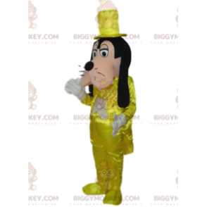 Fedtmule BIGGYMONKEY™ maskotkostume med glitrende gult kostume