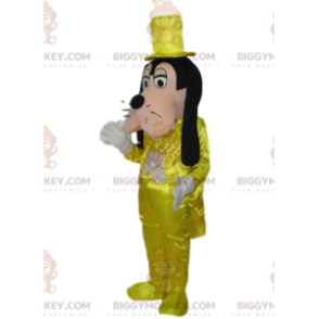 Praštěný kostým maskota BIGGYMONKEY™ s třpytivým žlutým