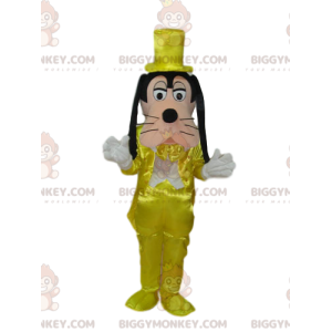 Goofy BIGGYMONKEY™ Mascot Costume with Glittery Yellow Costume