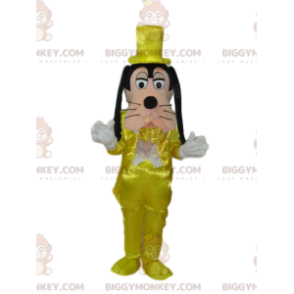 Goofy BIGGYMONKEY™ Mascot Costume with Glittery Yellow Costume