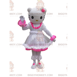 Hello Kitty BIGGYMONKEY™ Maskottchenkostüm mit einer weißen und