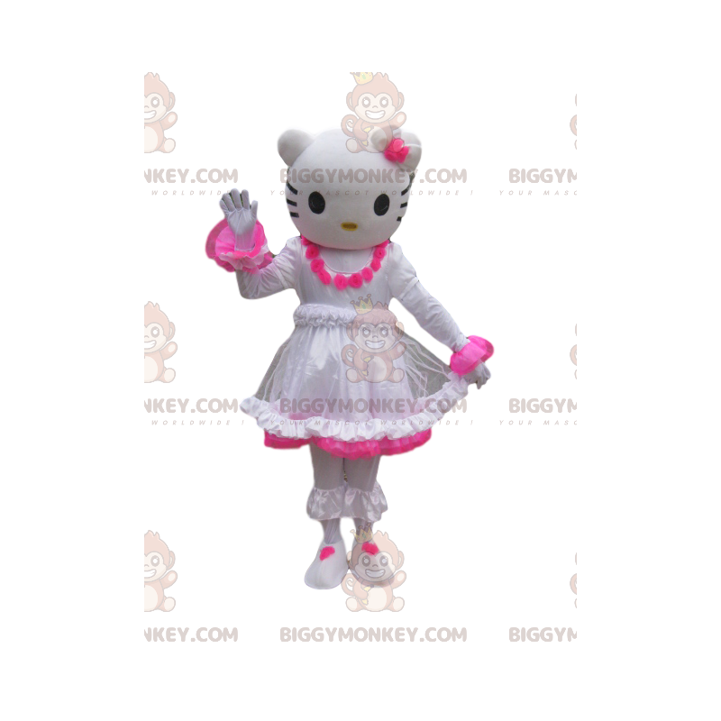 Hello Kitty BIGGYMONKEY™ mascot costume with a white and