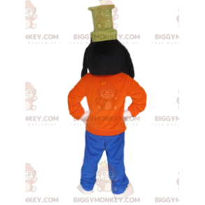 Langbeint BIGGYMONKEY™-maskotkostyme som stikker ut tungen. klønete kostyme - Maskotter kjente mennesker - BiggyMonkey.com