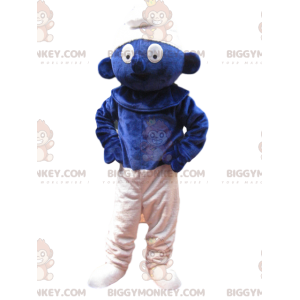 Smurf BIGGYMONKEY™ maskotkostume med vidunderligt look -