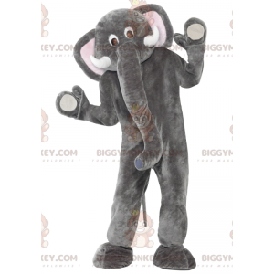 Στολή μασκότ Giant Grey και Pink Elephant BIGGYMONKEY™ - Μασκότ ελεφάντων - BIGGYMONKEY_01731 - BiggyMonkey.com