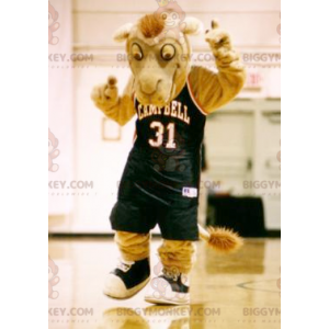 BIGGYMONKEY™ Mascot Costume Brown Dromedary Camel In Sportswear