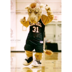 BIGGYMONKEY™ μασκότ Κοστούμι καφέ Dromedary Camel με αθλητικά ρούχα - Αθλητική μασκότ - BIGGYMONKEY_01732 - BiggyMonkey.com