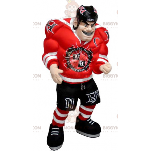 Costume de mascotte BIGGYMONKEY™ d'homme de joueur de hockey