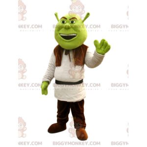 BIGGYMONKEY™ Maskottchenkostüm von Shrek, Walt Disneys lustigem