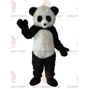Sort og hvid Panda BIGGYMONKEY™ maskotkostume. panda kostume -