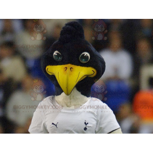 Zwart-witte vogel BIGGYMONKEY™ mascottekostuum in sportkleding
