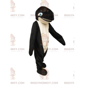BIGGYMONKEY™ maskotkostyme av svart og hvit spekkhugger med blå øyne - Fiskemaskotter - BIGGYMONKEY_014314 - BiggyMonkey.com