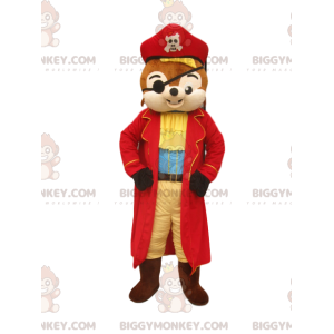 Squirrel BIGGYMONKEY™ Mascot Costume with Awesome Pirate Outfit