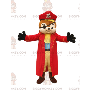 Orava BIGGYMONKEY™ maskottiasu upealla merirosvoasulla