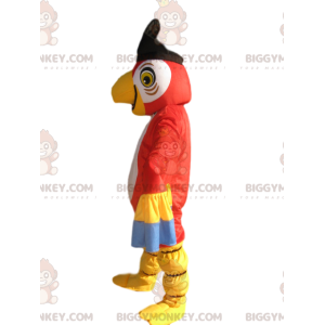 BIGGYMONKEY™ Multicolor Parrot Mascot Costume With Pirate Hat -