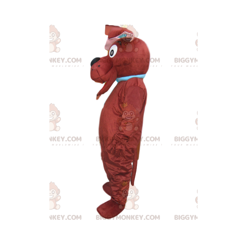 Fantasia de mascote BIGGYMONKEY™ cão marrom com sorriso enorme Fantasia de mascote BIGGYMONKEY™ cão marrom com sorriso enorme