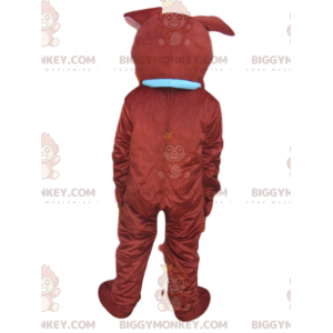 BIGGYMONKEY™ Mascot Costume Brown Dog With Huge Smile -