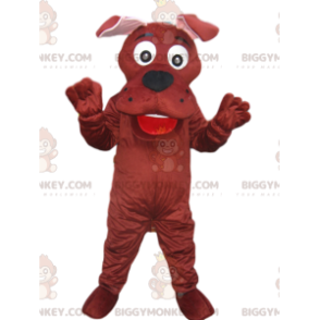 BIGGYMONKEY™ Mascot Costume Brown Dog With Huge Smile -