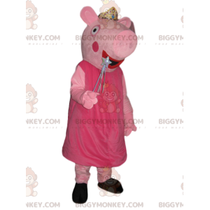 Peppa Pig BIGGYMONKEY™ maskottiasu hopeakruunulla ja