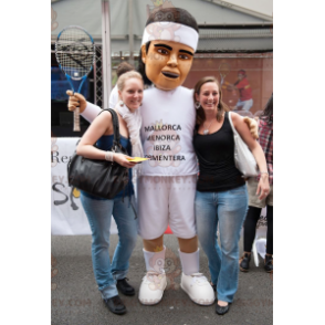 BIGGYMONKEY™ Disfraz de mascota de jugador de tenis deportivo