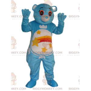 Traje de mascote BIGGYMONKEY™ urso azul com uma estrela cadente