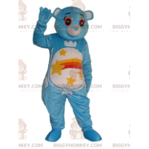 BIGGYMONKEY™ μασκότ στολή μπλε αρκούδα με ένα πεφταστέρι στην
