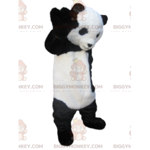 BIGGYMONKEY™ mascot costume of black and white panda with a