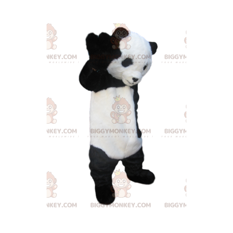 BIGGYMONKEY™ mascot costume of black and white panda with a
