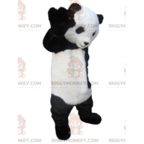 BIGGYMONKEY™ mascot costume of black and white panda with a