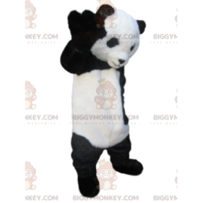 BIGGYMONKEY™ mascottekostuum van zwart-witte panda met een