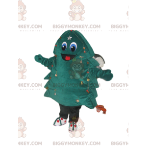 BIGGYMONKEY™ Mascot Costume Green-Blue Tree With Big Smile -