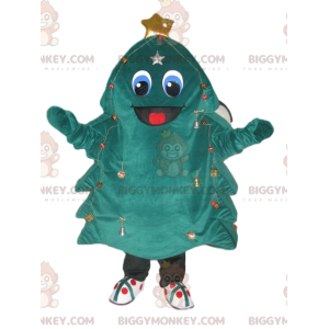 BIGGYMONKEY™ Mascot Costume Green-Blue Tree With Big Smile -