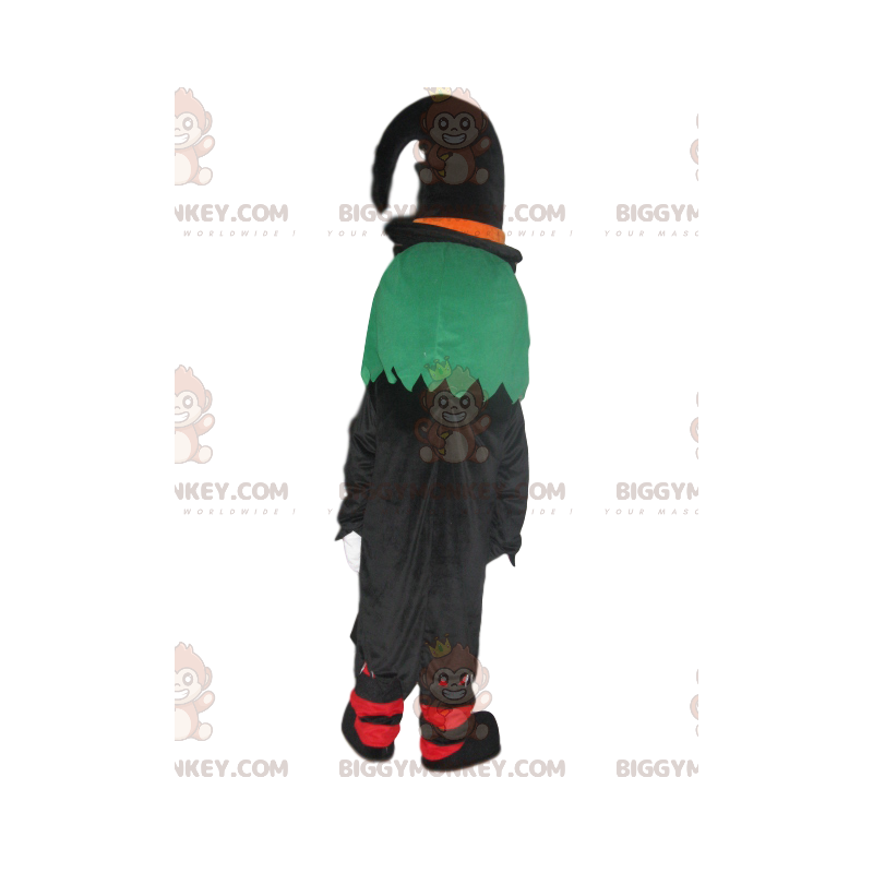 Meget venlig heks BIGGYMONKEY™ maskot kostume med sjov hat - Meget venlig heks BIGGYMONKEY™ maskot kostume med sjov hat -