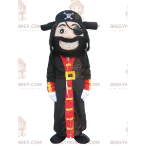 Στολή μασκότ Pirate BIGGYMONKEY™ με μεγάλο παλτό και ωραίο